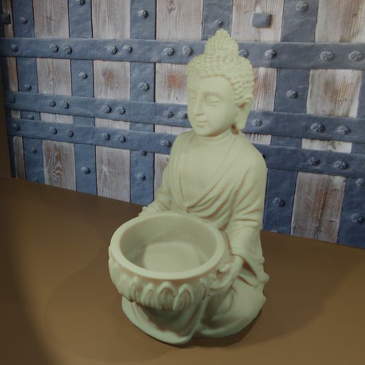 1-buda.jpg Download STL file Buddha candle • 3D printer model, motek