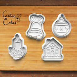 Bild.jpg 3D file Christmas Cookie Cutter set 0166・3D print model to download, CactusCookies