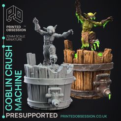 Goblin-Crusher-1.jpg Fichier 3D Goblin Crusher - Goblin Brewers - PRESUPPORTED - Illustrated and Stats - 32mm scale・Plan à imprimer en 3D à télécharger