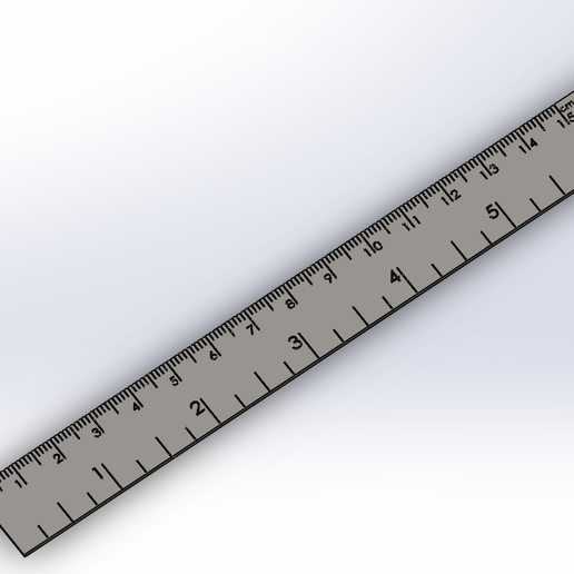 📏 Metal Ruler・Free STL File for ・Cults