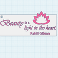 beauty-is-a-light.png Beauty is a light in the heart and lotus flower -  Inspirational keychains, motivational fridge magnet, quote sayings wall home decor