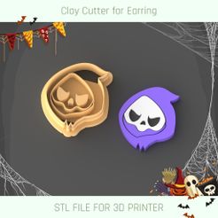 1.jpg 3D-Datei Sensenmann Halloween Polymer Clay Ausstecher・3D-druckbare Vorlage zum herunterladen, craftunicutters