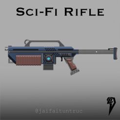 SCI-FI RIFLE @jaifaituntruc Science Fiction Blaster Rifle