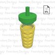 Untitled-1.jpg Starbucks Inspired Pineapple Tumbler Keychain with Removable Screw Top Pill Box