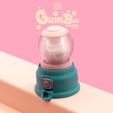 gumball_fidget_clicker_toy.jpg Pocket Gumball Machine Clicker - Retro Decoration Keychain