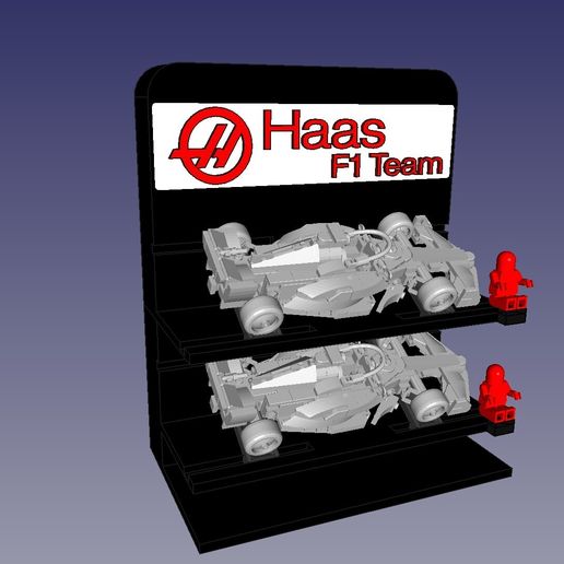 🪞 Lego F1 Speed Champions Display Stand Haas・ STL File for 3D