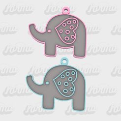 elefantito.jpg Download STL file Elephant Keychain • Design to 3D print, Forma3D