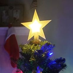 Star.jpg STL-Datei Weihnachtsbaumschmuck Stern mit einem Nachtlicht herunterladen • 3D-Drucker-Vorlage, 3dPrinted4u