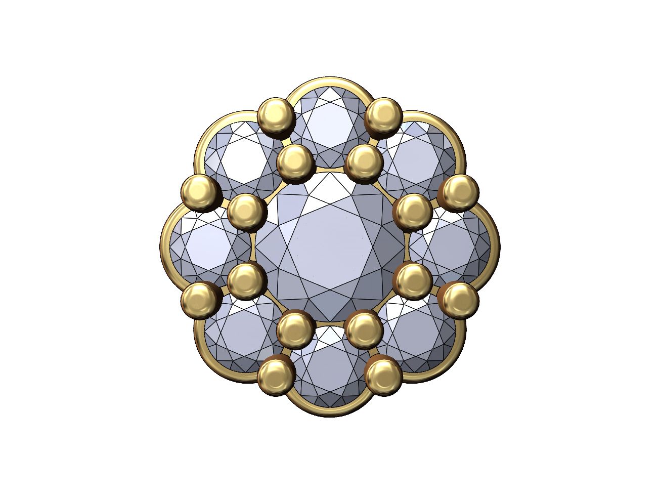 Cluster-V2-Bubble-bracelet-slider-02.jpg Archivo STL Pulsera de racimo de diamantes de burbuja redonda modelo de impresión 3D・Diseño imprimible en 3D para descargar, RachidSW