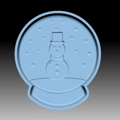 SnowGlobeSnowman-VACUUM-PIECE.jpg Fichier STL BOULE DE NEIGE BONHOMME DE NEIGE MOULE POUR BOMBE DE BAIN・Modèle à télécharger et à imprimer en 3D