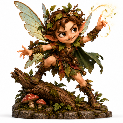 Chibi Puck – Shakespeare Mischievous Fairy 3D Printable Figure