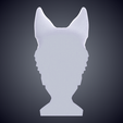 3dprint_model_WIRE_Back.png Geometric Low Poly Wolf Head Bust Statue PM-63