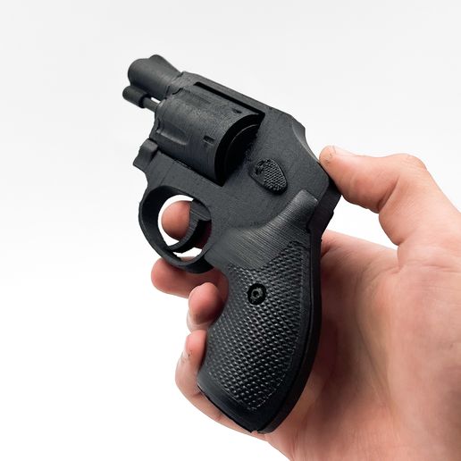 SW-442-3D-MODEL-4.jpg Файл STL Револьвер SW 442 Smith & Wesson Centennial Prop тренировочный поддельный учебный пистолет・3D модель для печати скачать, sliceables