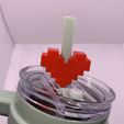IMG_1653.jpg 8 Bit Heart Straw Topper for Stanley Cup