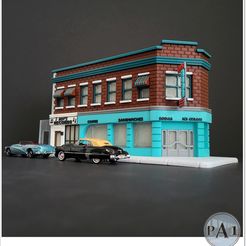 006.jpg 3D file BACK TO THE FUTURE INSPIRED- LOU'S CAFE 1/64 SCALE - HOT WHEELS COMPATIBLE・3D printing design to download