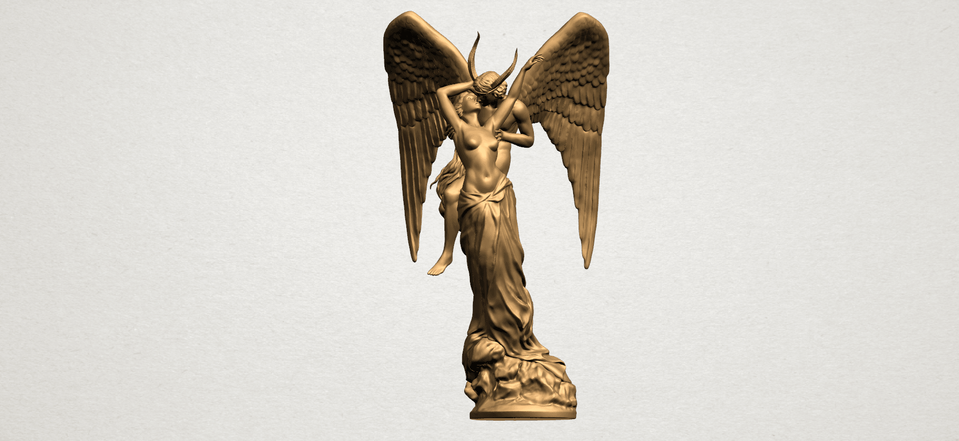 Angel and devil - B02.png Télécharger le fichier STL gratuit Ange et diable • Objet pour impression 3D, GeorgesNikkei