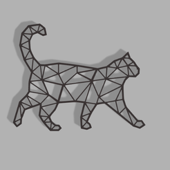 chat 2d.png STL file Cat 2d・3D print design to download