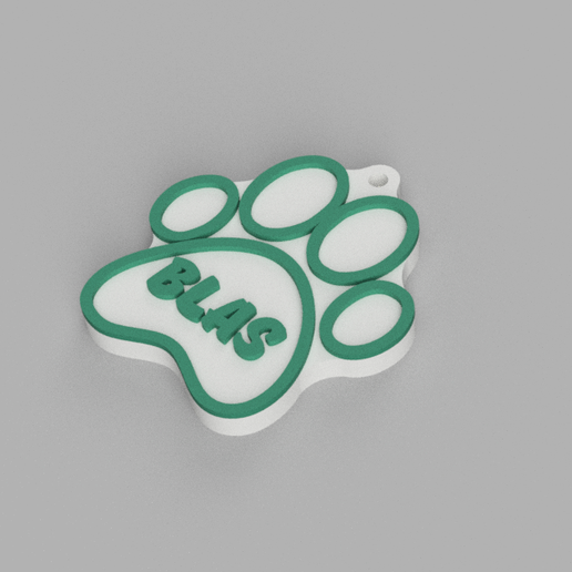 paw.PNG STL file Pet Tags Collection - 10 Designs!・3D printing template to download, Filar3D