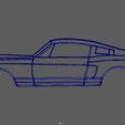 Ford_Mustang_1967_Wall_Silhouette_Wireframe_01.png Ford Mustang 1967 Silhouette Wall