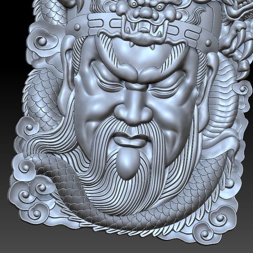 guangong_dragon5.jpg Download free STL file Guangong and dragon • 3D printer object, stlfilesfree