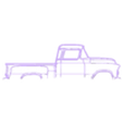 short bed 3100 1955.stl Wall Silhouette: Chevrolet Set