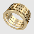 rotating_00.png Rotating Grid Design Ring 3D print