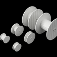 Alle_34.png LGB Wood Reel / Cable Drum Set – Spur G & H0 Ladegut 1:22.5 | 6 Variants, 11 STL Files