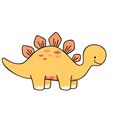 Dino 4.jpg cookie cutter - Dinosaur Stegosaurus