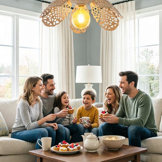 COROA Parametric Pendant Light - Luxury 3D Printed Chandelier