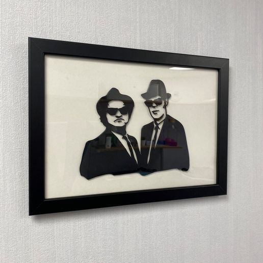Silhouette of the Blues Brothers for frame 3D model