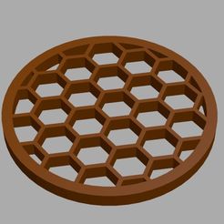 honeycomb-coaster.jpg Fichier STL Sous-verre à café en nid d'abeille・Plan pour impression 3D à télécharger