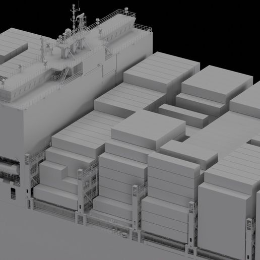 🚢 Container Ship・ STL File for 3D printing・Cults