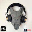 12.png WOLF HEAD WALL MOUNTED - HEADSET HOLDER