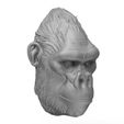 Print-Ready-Gorilla-Face-03.jpg Gorilla Kopf Statue 3D-Druck Modell