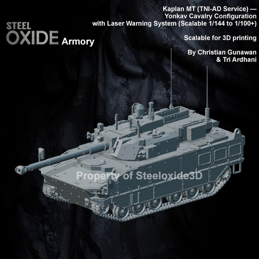Kaplan MT (TNI-AD Service) — Yonkav Cavalry Configuration with Laser Warning System (Scalable 1/144 to 1/100+)