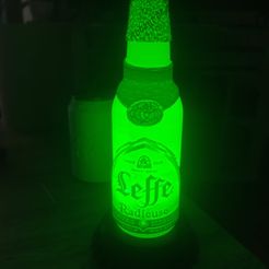 154575586_268421321333597_3757145514265247834_n.jpg Download STL file lamp leffe beer bottle - lamp leffe beer bottle • 3D printing object, syl39