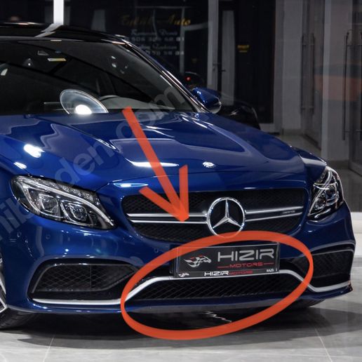 IMG_0859.jpeg Mercedes C63  front bumper middle strip