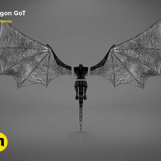 dragon-cut-white.7.png -Datei Drache GoT Lampe herunterladen • Objekt für 3D-Drucker, 3D-mon
