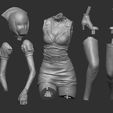 ZBrush-Document-2.jpg Bubble Head Nurse – 3D Print Model (Silent Hill 2, Highly Detailed Multipart Figure)