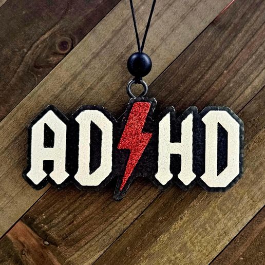 ADHD ACDC Lightning Bolt Freshie Mold - 3D Model Mold Box for Silicone Freshie Moulds