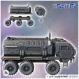 2.jpg Futuristic six-wheeled all-terrain truck with front cabin and large rear cargo space (9) - Future Sci-Fi SF Post apocalyptic Tabletop Scifi Wargaming Planetary exploration RPG Terrain