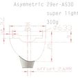 1735c3c1-ceff-4165-bd3f-3e9473a460d6.jpg asymmetric rim spacer for presta valve, for rims 25-30mm inner wide, 25-30mm height
