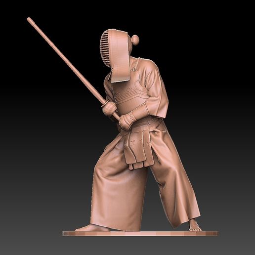 🗡️ Guerreiro Kendo・Arquivo STL para ・Cults