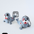 7-Flexi-Mini-Toy-Animal-Fidget-Toy-STL-Penguin-Sea-Lion-Kechain.png Mini Flexi Bundle - Killer Penguin + Sea Lion + Diorama