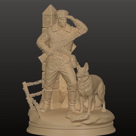 💂 Border guard Soviet Union・ STL File for 3D printing・Cults