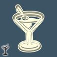 43-2.jpg Food & drinks cookie cutters - #43 - cocktail (martini) (style 1)