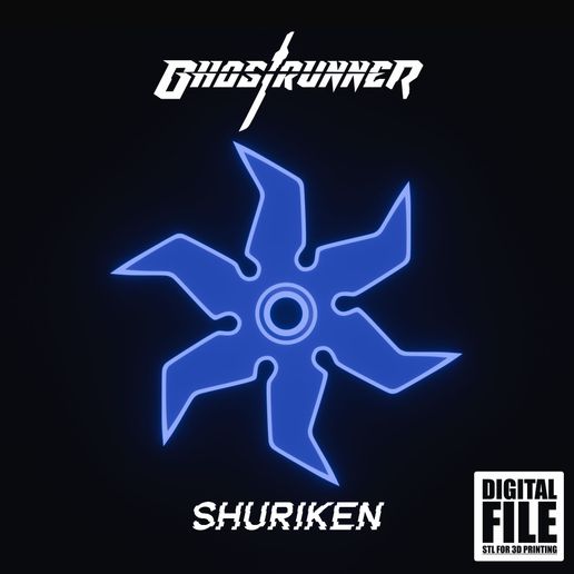 🗡️ SHURIKEN - GHOSTRUNNER SWORD FOR COSPLAY - STL MODEL 3D PRINT