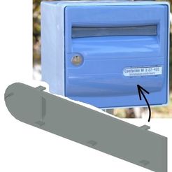 PLAQUE BAL Fr.jpg Archivo STL gratuito Transparente caja caché de nombres en el de correos tradicional Francia・Objeto para descargar e imprimir en 3D