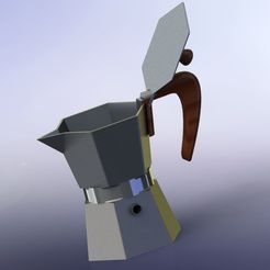 STL file Moka (Italian coffee maker) 🤌・3D printable design to