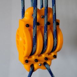 large_display_20210505_083536c.jpg Free STL file 3 Wheel Pulley Block・3D printable model to download
